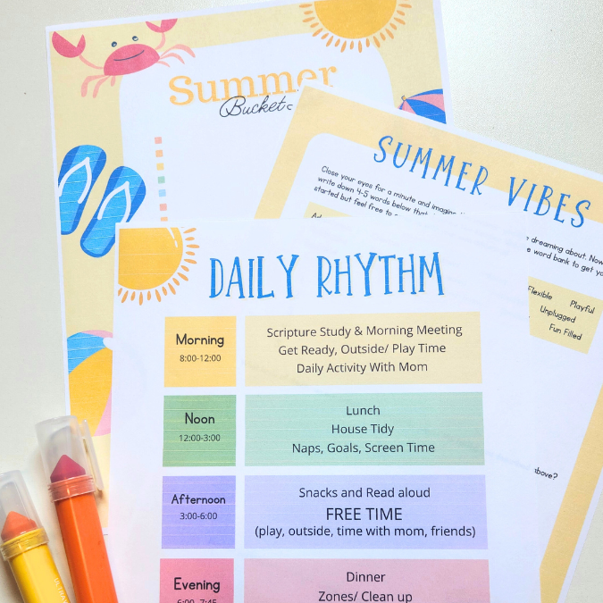 Family Summer Planning Packet