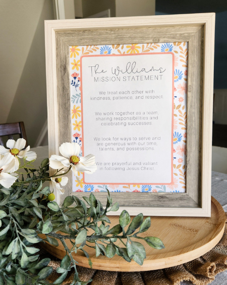 Family Mission Statment/ Family Values